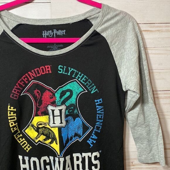Harry Potter Hogwarts Raglan Athletic Tee Shirt - Picture 4 of 14